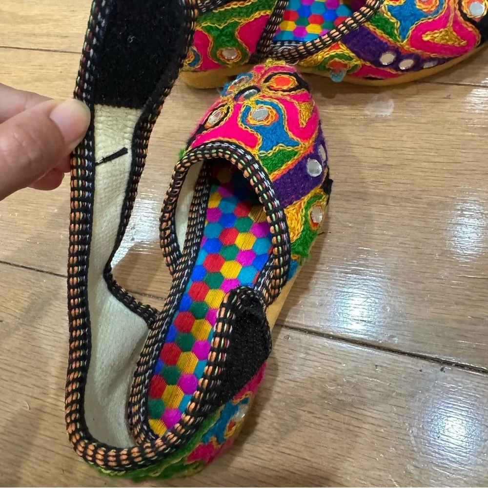 Colorful Embroidered Sandals for baby toddler size 6-7